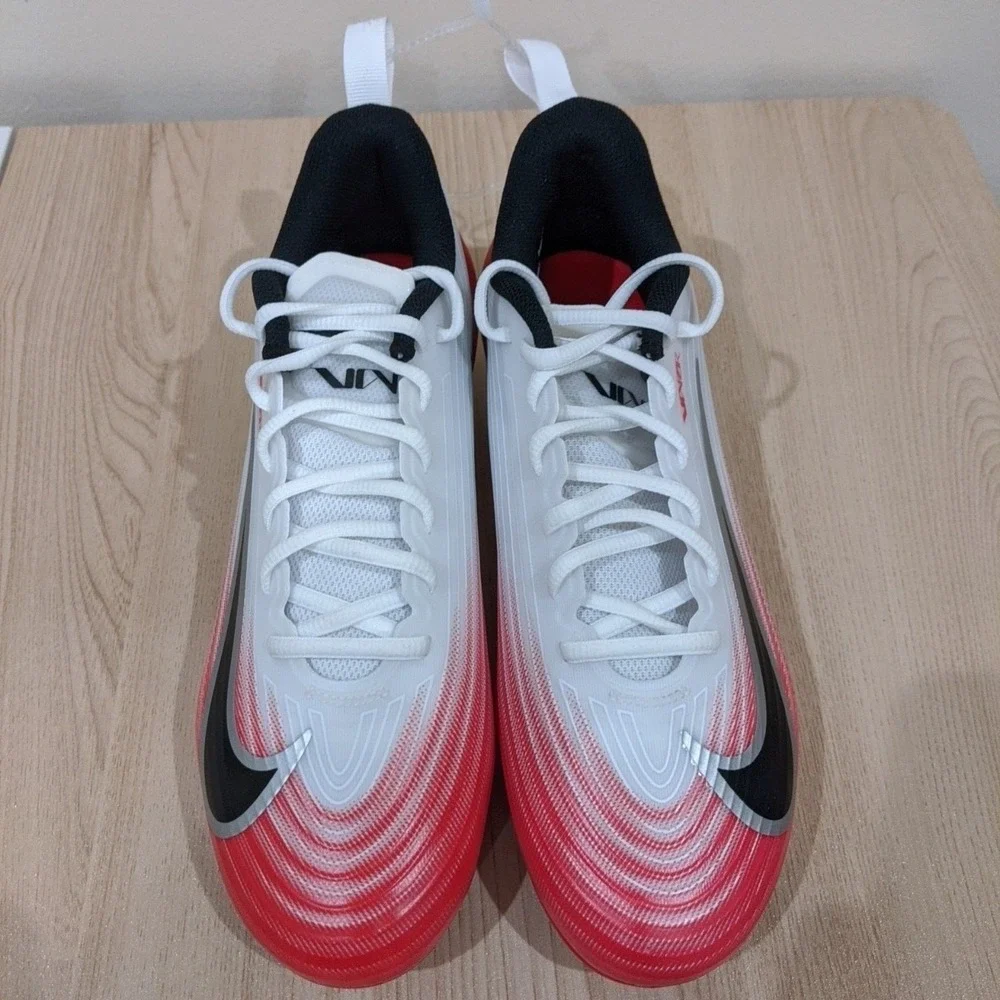 Size 9 Nike Air‎ Vapor Speed 3 Football Cleats White University Red FB3303-102